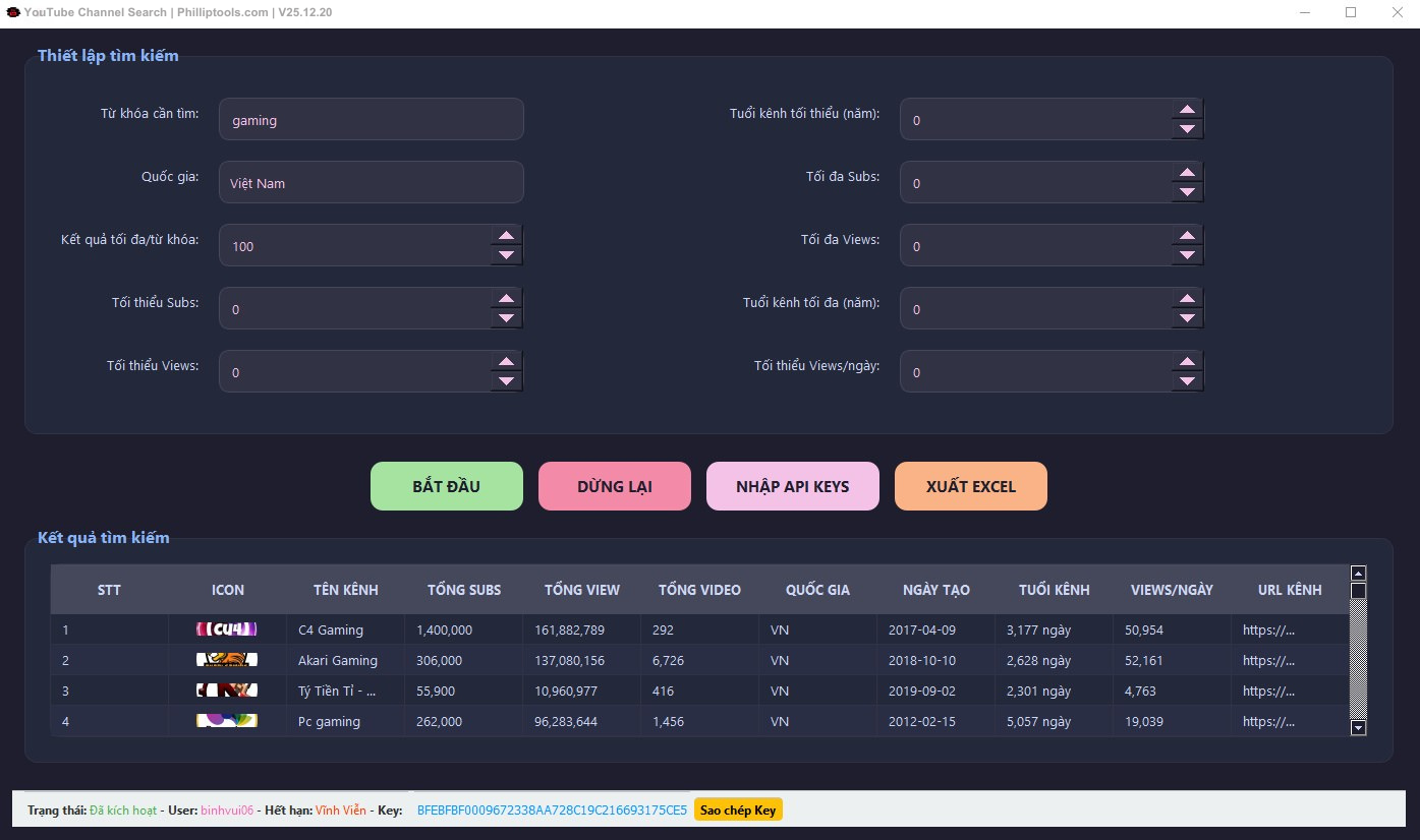 YouTube Channel Search